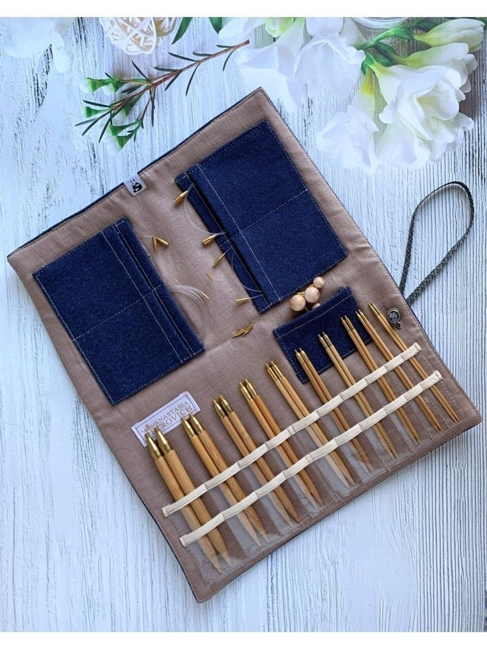 Чехол для рукоделия и спиц плотный