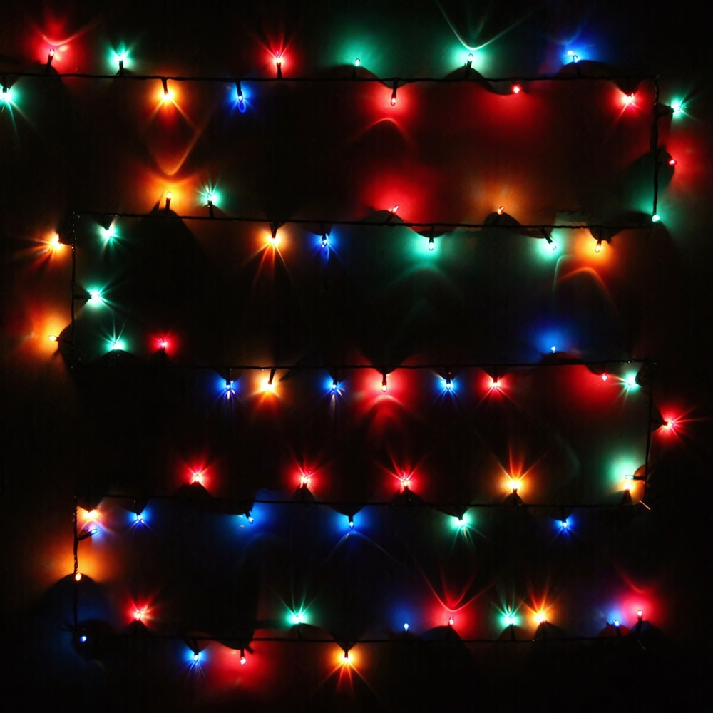 Гирлянда для дома MINI 13м 260 ламп, 8 реж, зеленый провод IP-20, Мультицвет