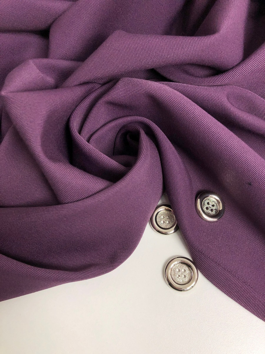 Костюмная шерсть, сирень темн, диагональ