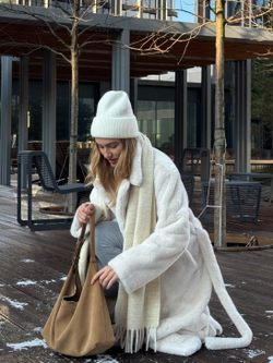 Шуба Lux макси белый