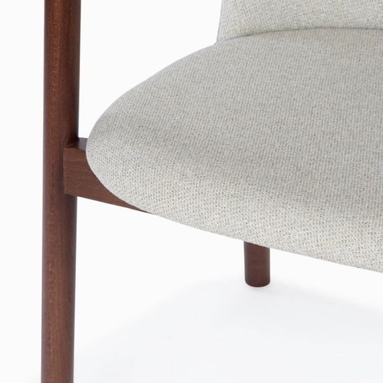 Стул Leon деревянный, бежевая ткань