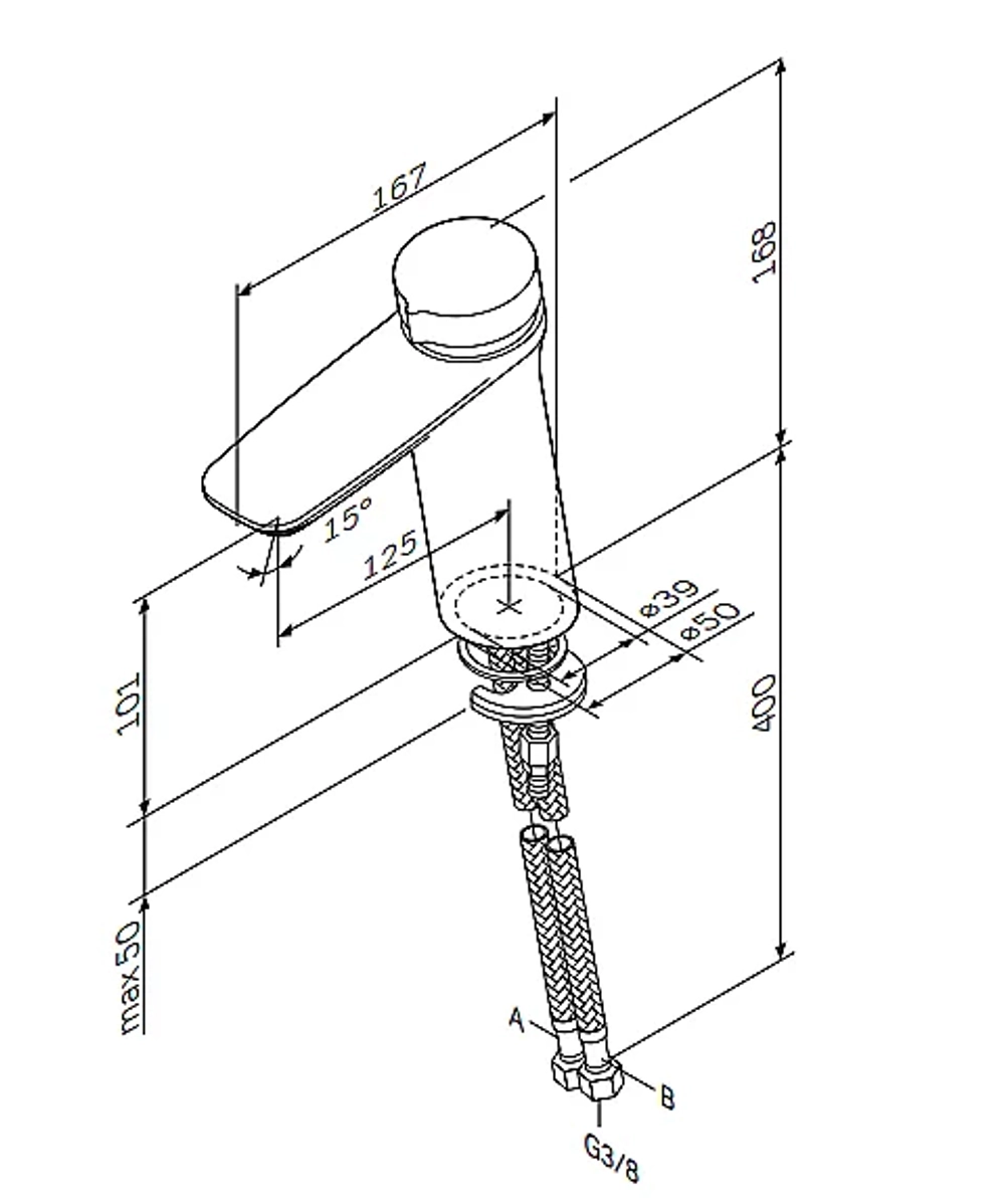 Смеситель для раковины AM.PM Inspire V2.0 F50A02500