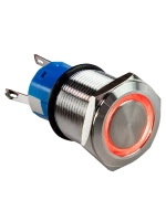 Кнопка нержавеющая OFF-(ON) без фиксации (Ф19мм)