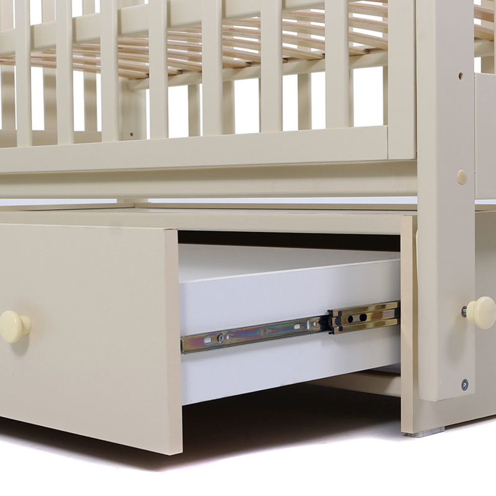 Кроватка детская Топотушки Мария 6 маятник, слоновая кость