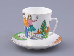 Чашка с блюдцем форма Майская, рисунок Парк Зарядье, арт. 81.32625.00.1