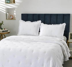 Покрывало 160х220 и наволочка 50х70 Sofi De MarkO Ребека Белая