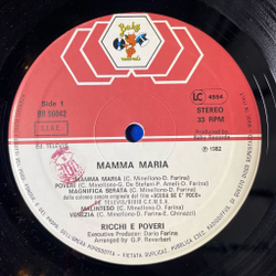 Винтажная виниловая пластинка LP Ricchi and Poveri Богатые и Бедные Mamma Maria (Italy 1982) Fortissimo