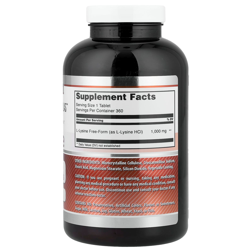Amazing Nutrition, L-лизин, 1000 мг, 360 таблеток
