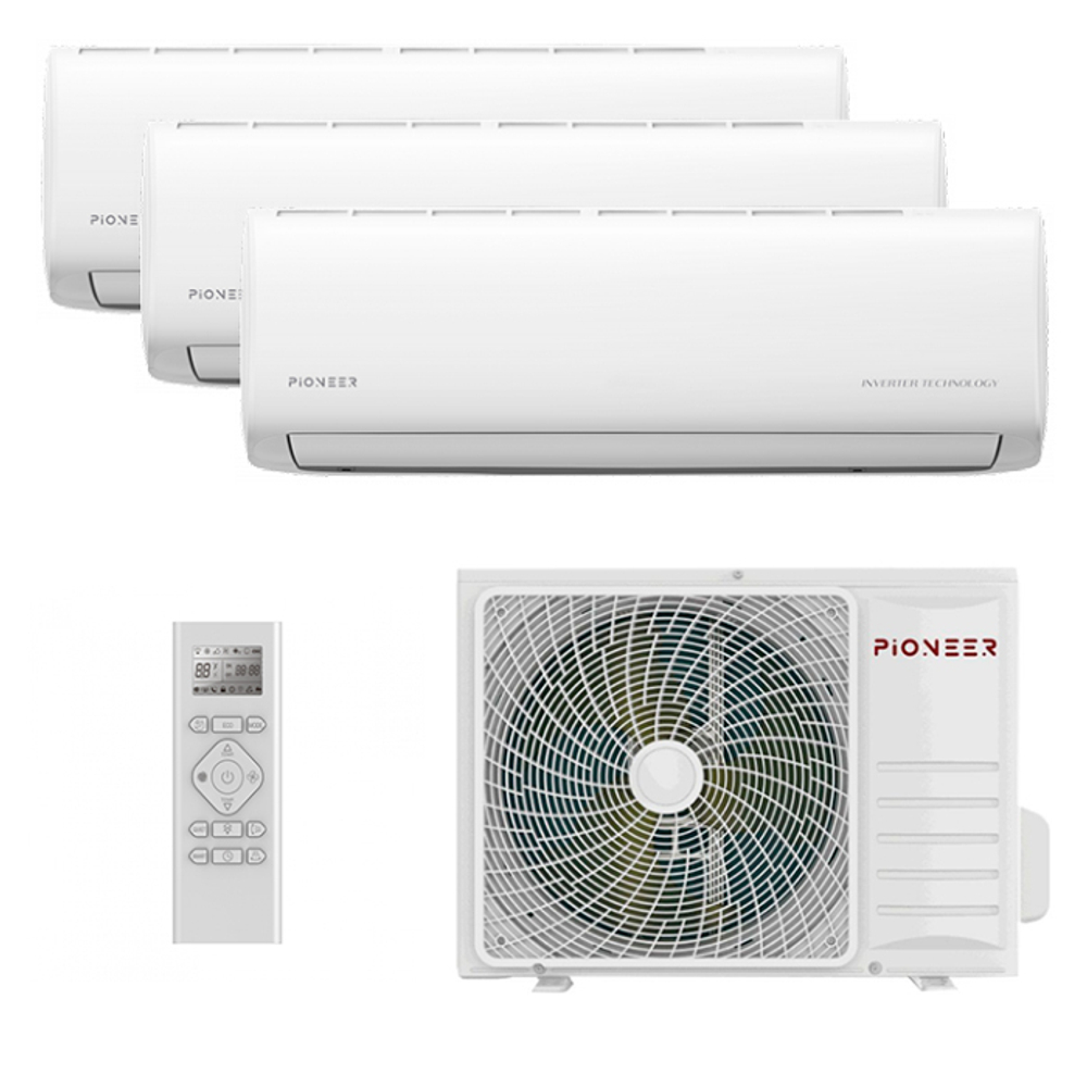 Мультисплит система на 3 комнаты Pioneer KFRI20FW x 3 / 3MSHD21F