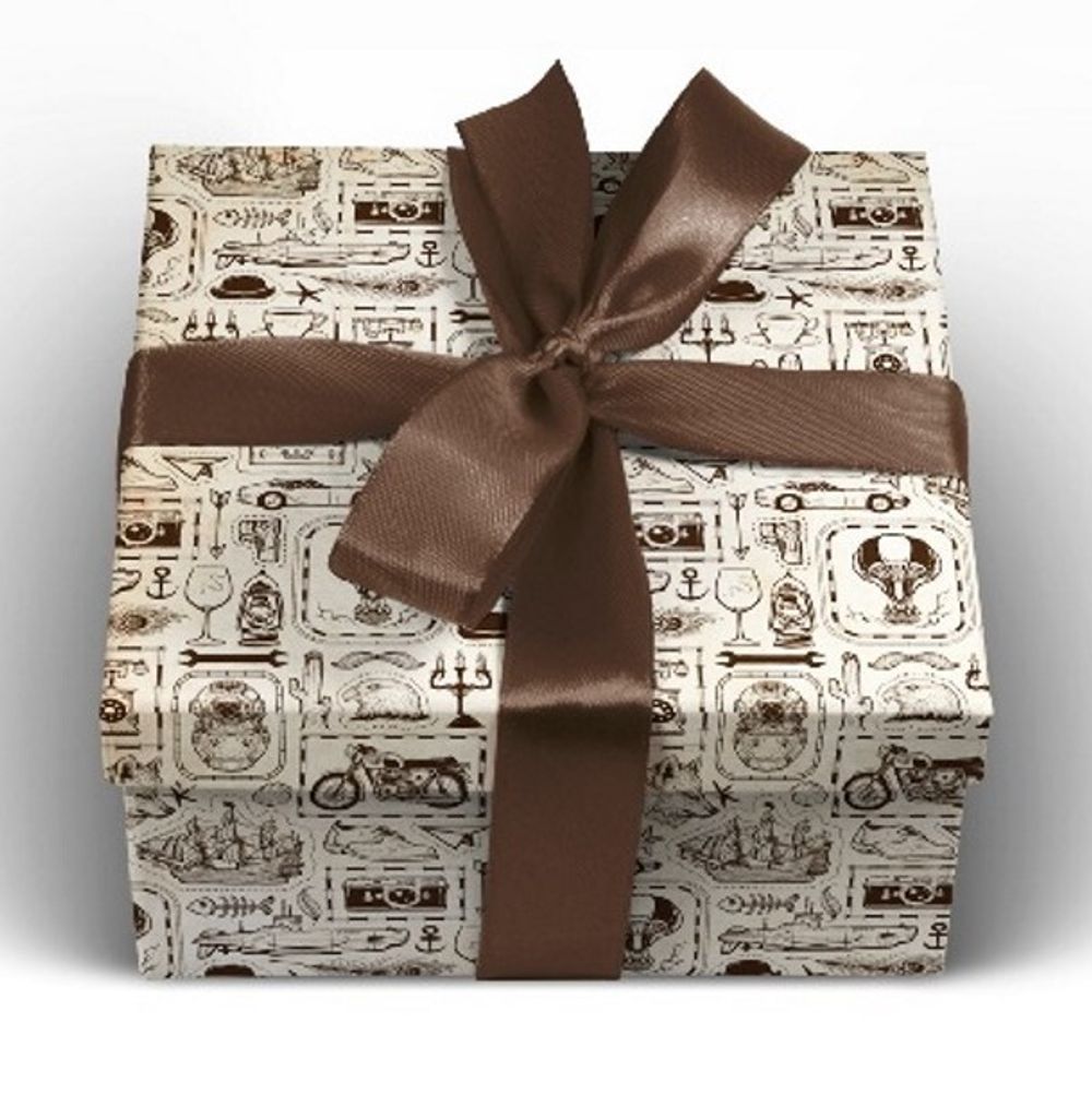 Упаковочная бумага (0,7*1 м) Ретро стиль, 1 шт.