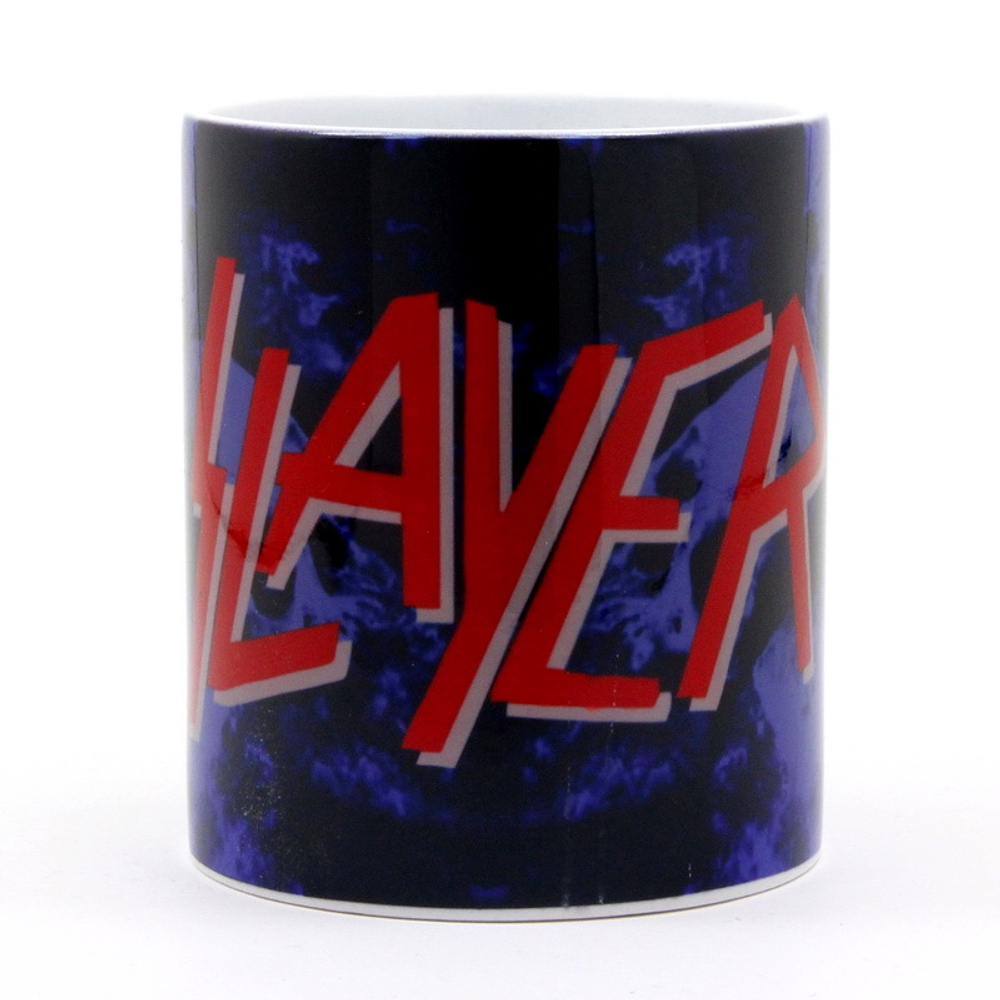 Кружка Slayer надпись на синем фоне (620)