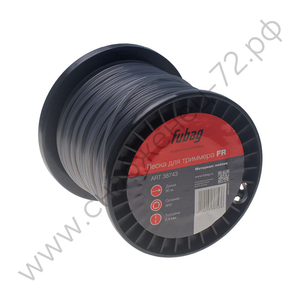 FUBAG Триммерная леска_сечение круглое_L 90 м * 2.4 мм