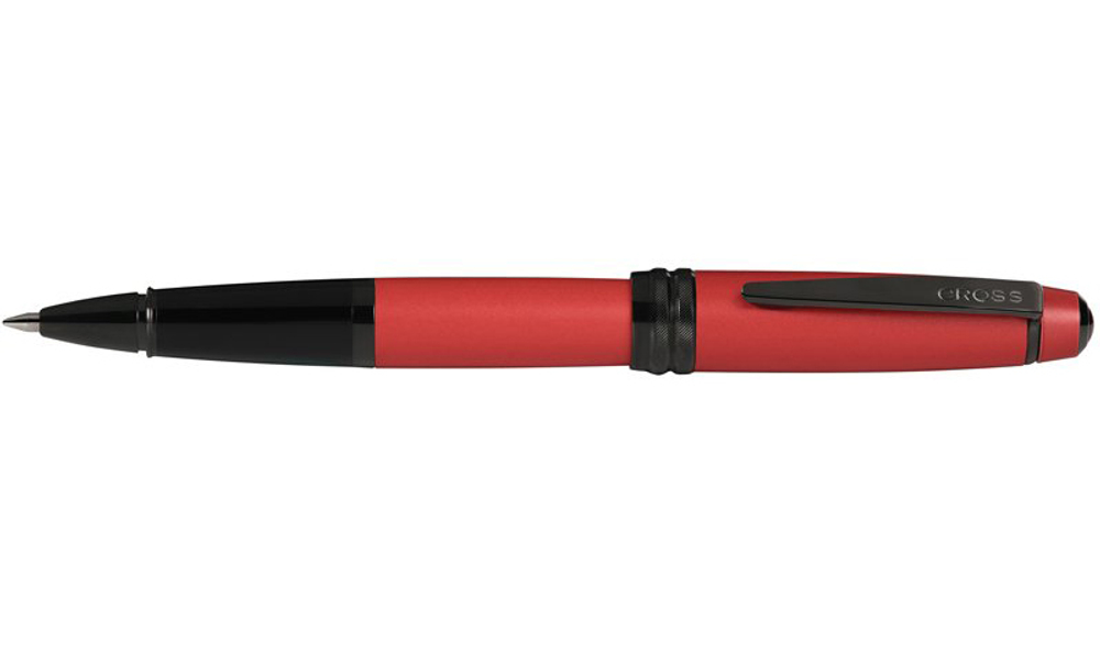 Солидная красная ручка-роллер с колпачком CROSS Bailey AT0455-21 в подарочной коробке