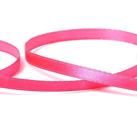 Лента атласная 6 мм ( 1/4 "), №014 яр.розовый