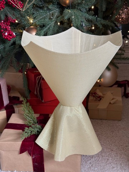 Платье Мерцание (пятиугольник). Цвет:Молочно-золотой.