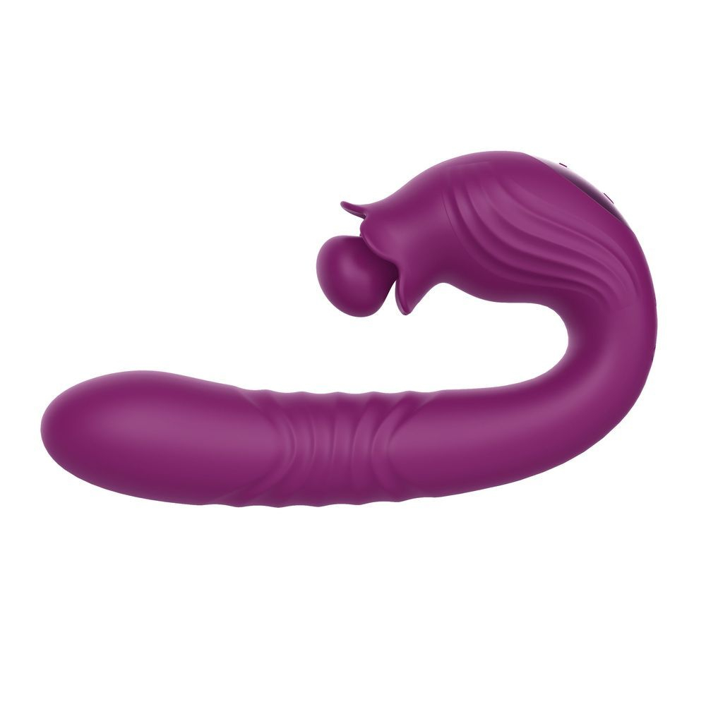 Вибратор Selove Campanula с клиторальным стимулятором, 18,2 см