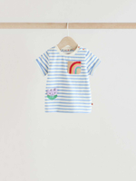 Футболка и легинсы в комплекте для малышей Next E66-978, 3 шт., Молочный, Голубой, Красный