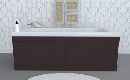 Экран под ванну раздвижной TR-3-210 темно-коричневый матовый soft touch