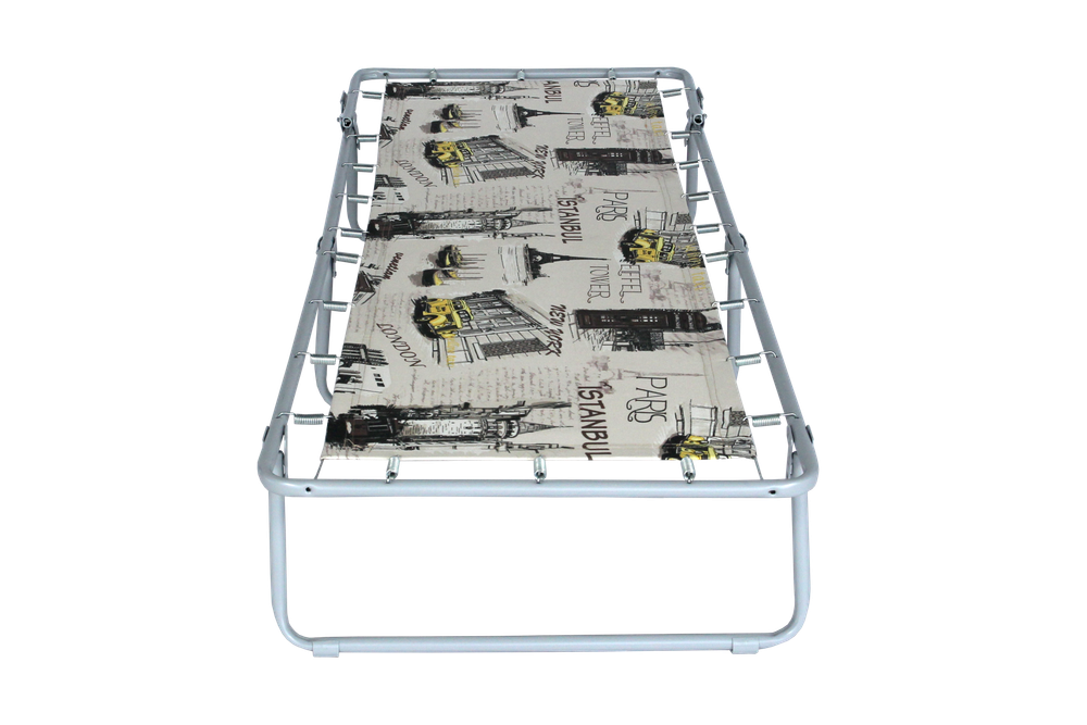 Кровать раскладная Юниор жесткая арт.С89/89 (цвет ткани бежевый рис.город (4 шт. в уп.)