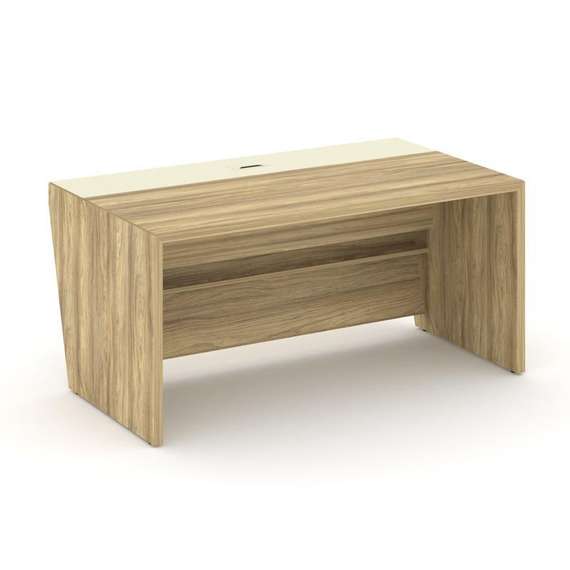 Corner Стол руководителя прямой COR.SR-16 Гикори Песочный/Ваниль 1600*900*750