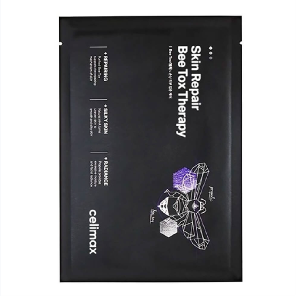 CELIMAX Маска тканевая выравнивающая с прополисом и пчелиным ядом Skin Repair Bee Tox Therapy Mask (25 мл)