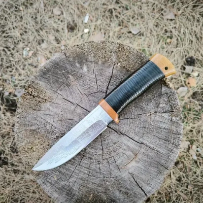 Кованый нож НС-27 Хищники, гравировка (Златоуст)