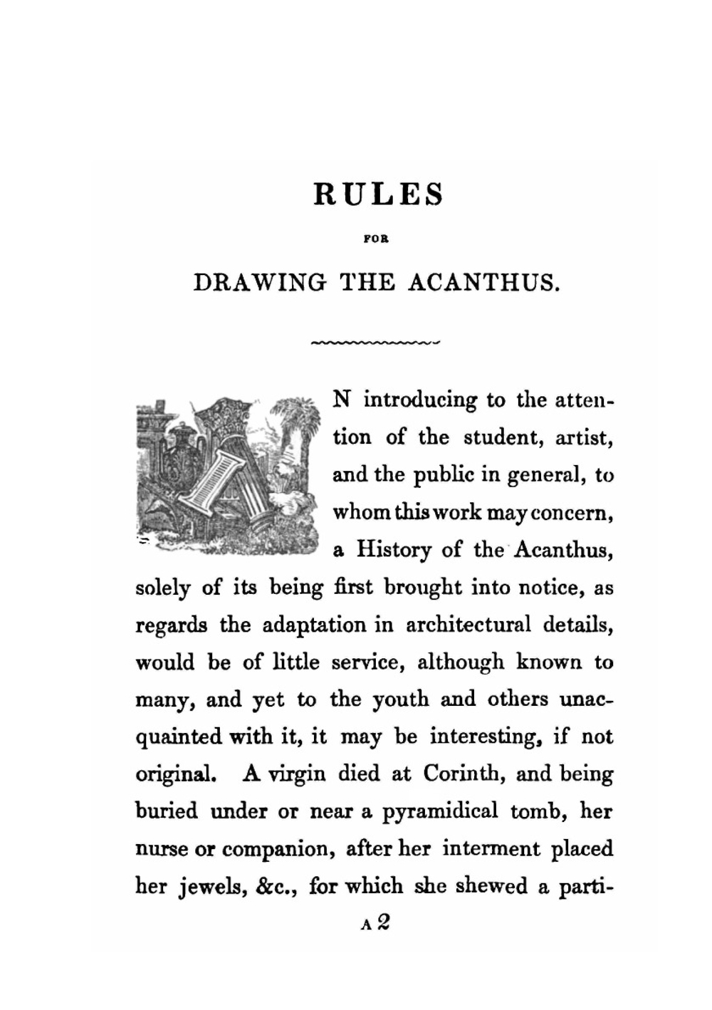 Guide for the drawing of acanthus | James Page