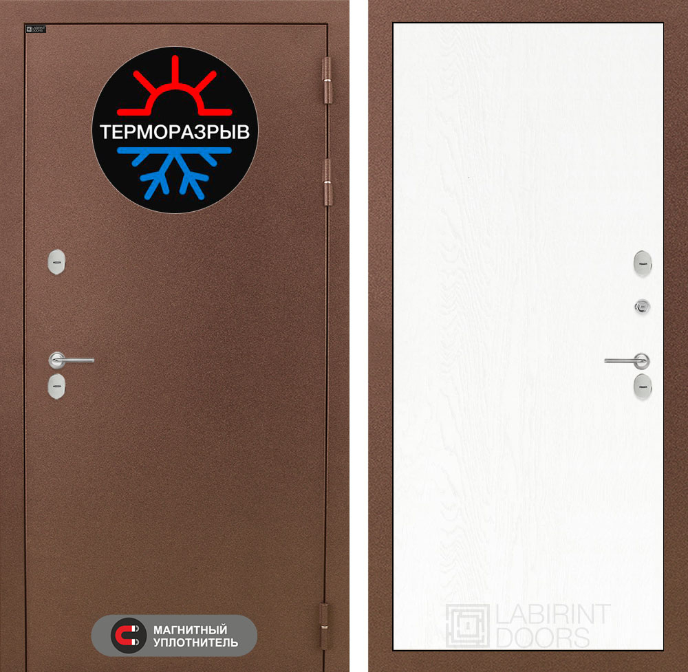 Термомагнит 05 белая структура дерева