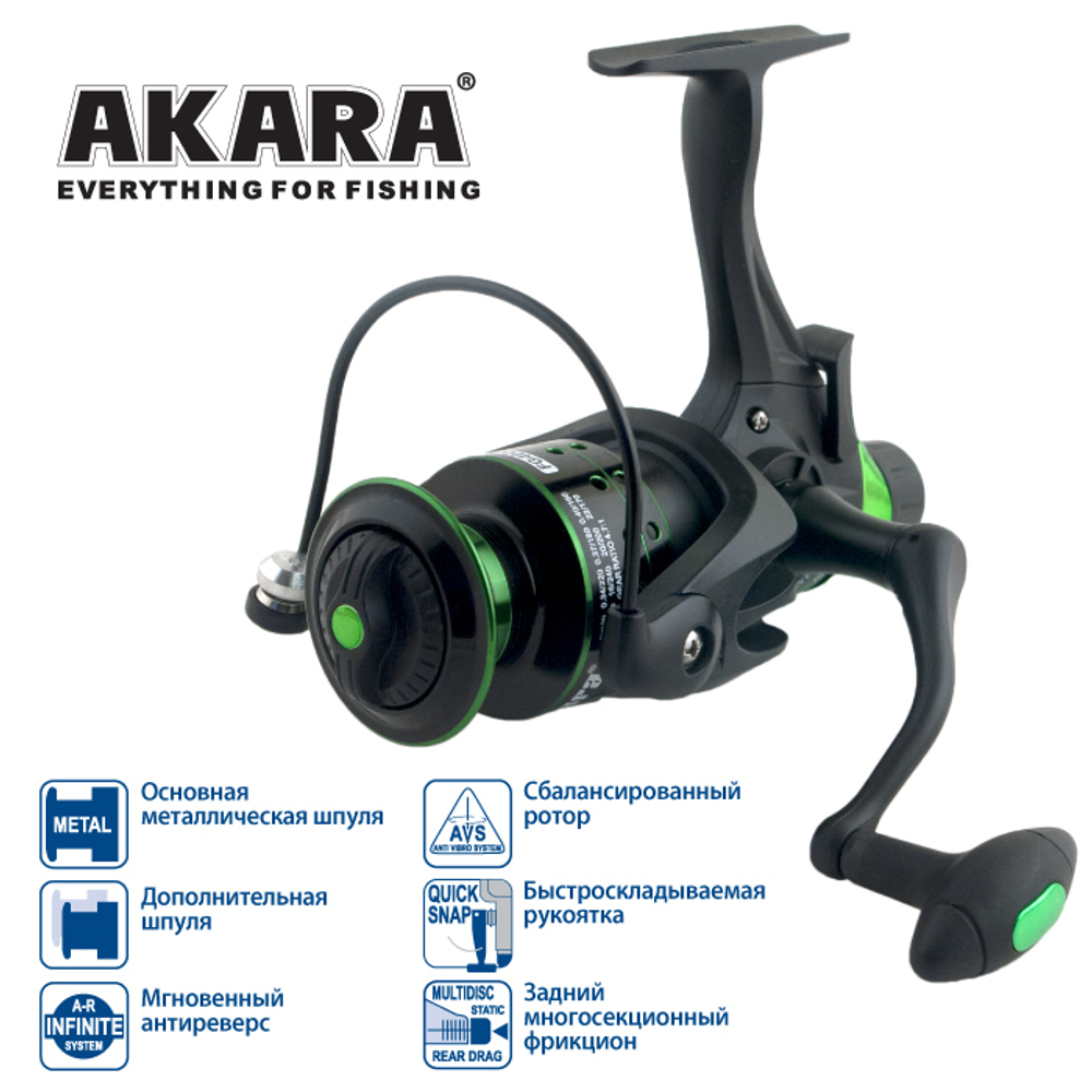 Катушка безынерционная Akara Geden Carp FG5000 3+1bb з/ш с байтр.