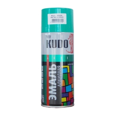Краска аэрозоль алкидная KU-1006 зеленая светлая 520мл