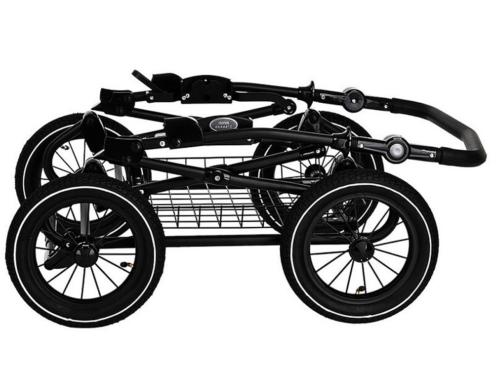 Детская коляска Roan Bass Next Classic Кожа d12 3 в 1 с автокреслом Elo Lux EduSky Grey RCL300/1 Black