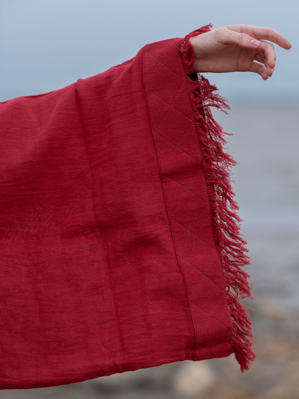 Кимоно с разрезами (красный)