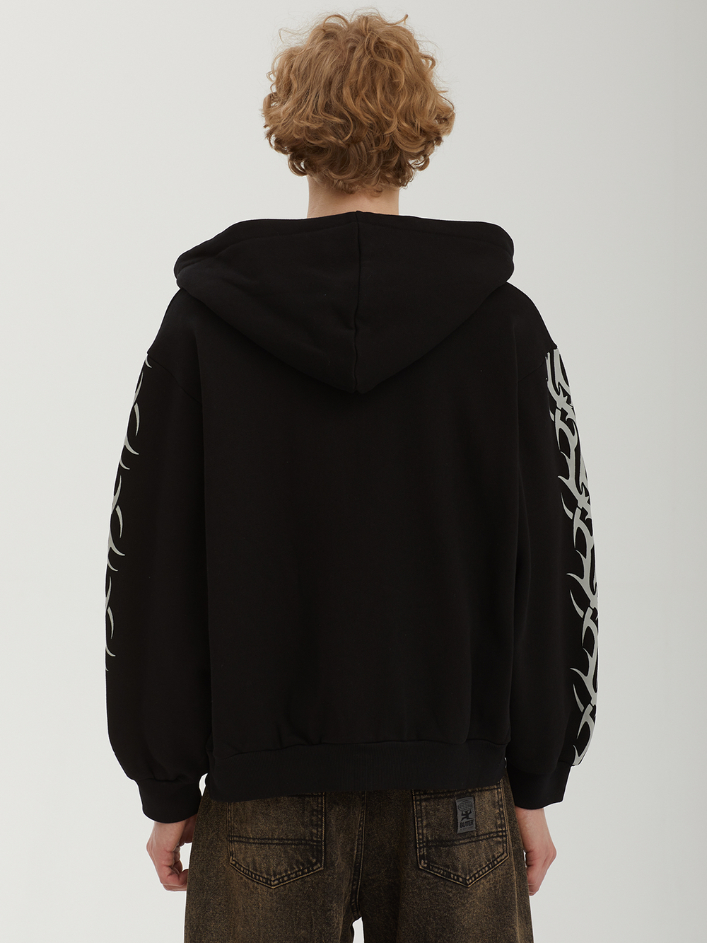 Мужская Толстовка Black Tribal Zip Up