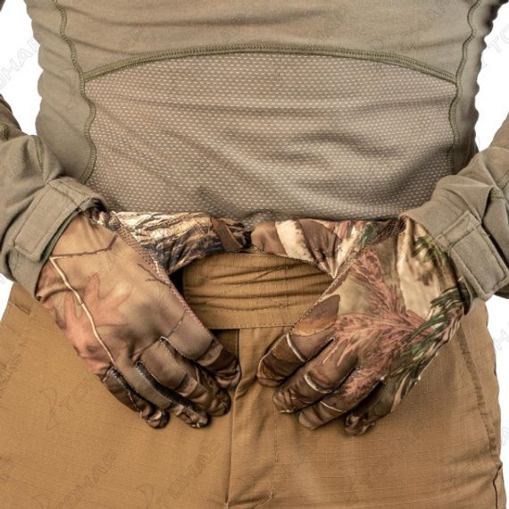 Перчатки Helios трикотажные КМФ лес р. L