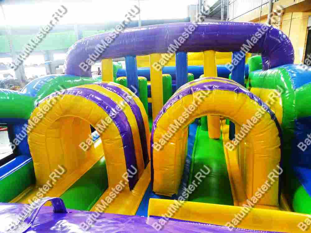Надувной батут "Длинная полоса препятствий" 10*4*3 м