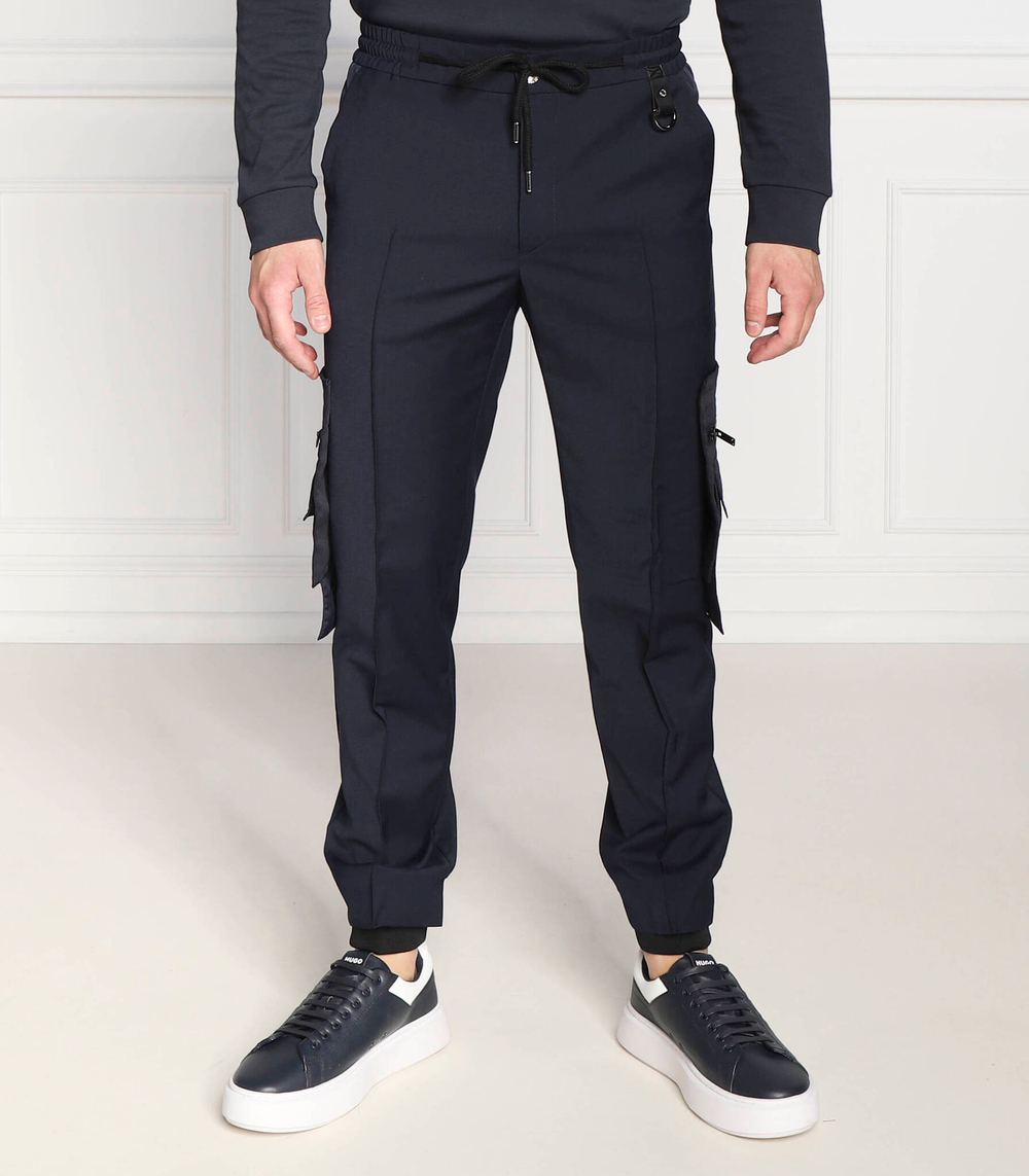 хлопковое штаны карго Les Hommes - темно-синий(LF2283050305)