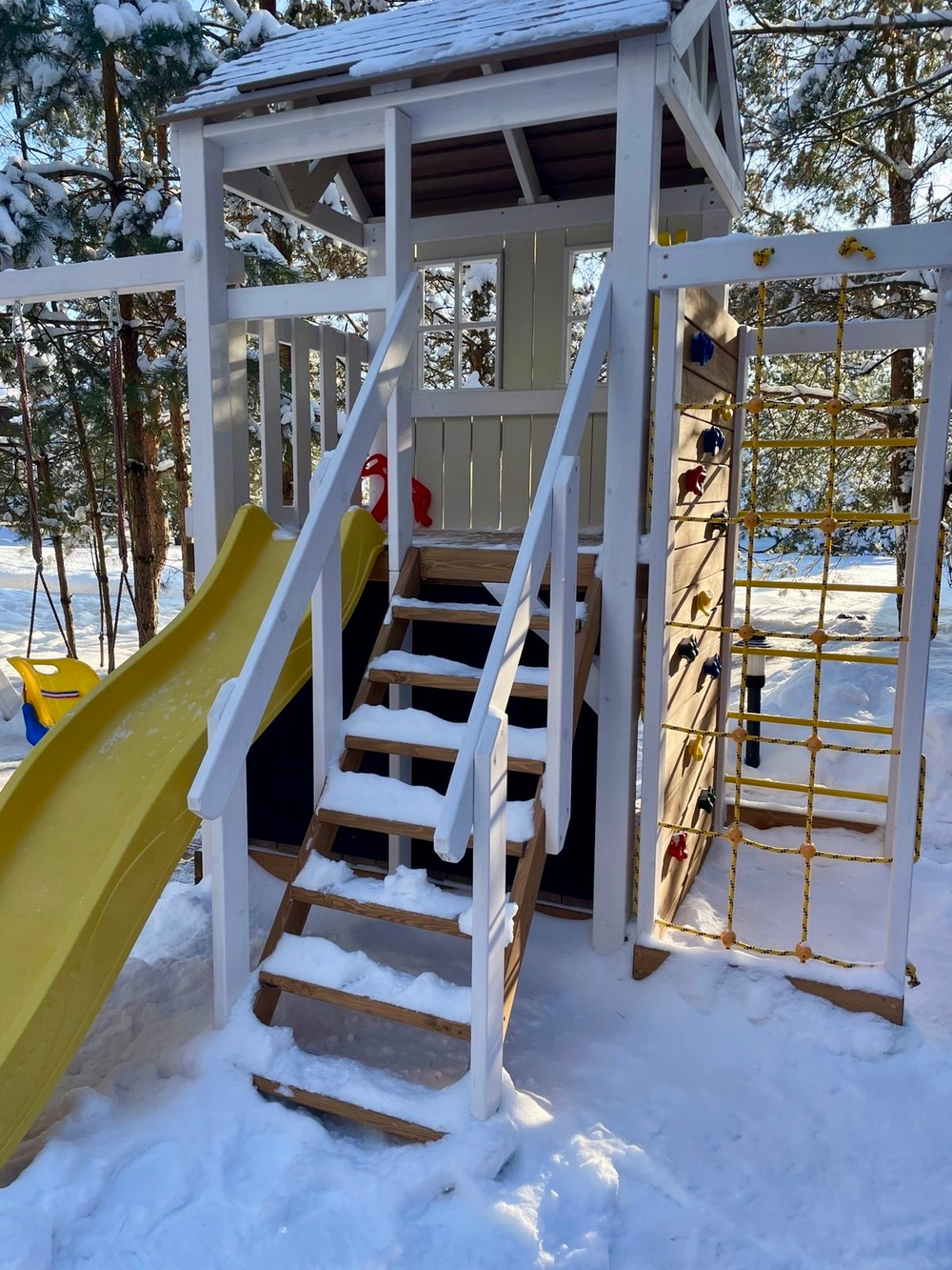 Детский домик с качелями "Прованс - спорт"