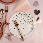 Столовые приборы в цвете розовое золото, металлик, 18 шт