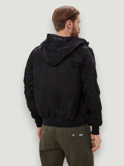 Куртка Бомбер Alpha Ind L-2B Hooded GEN II (черная - black)
