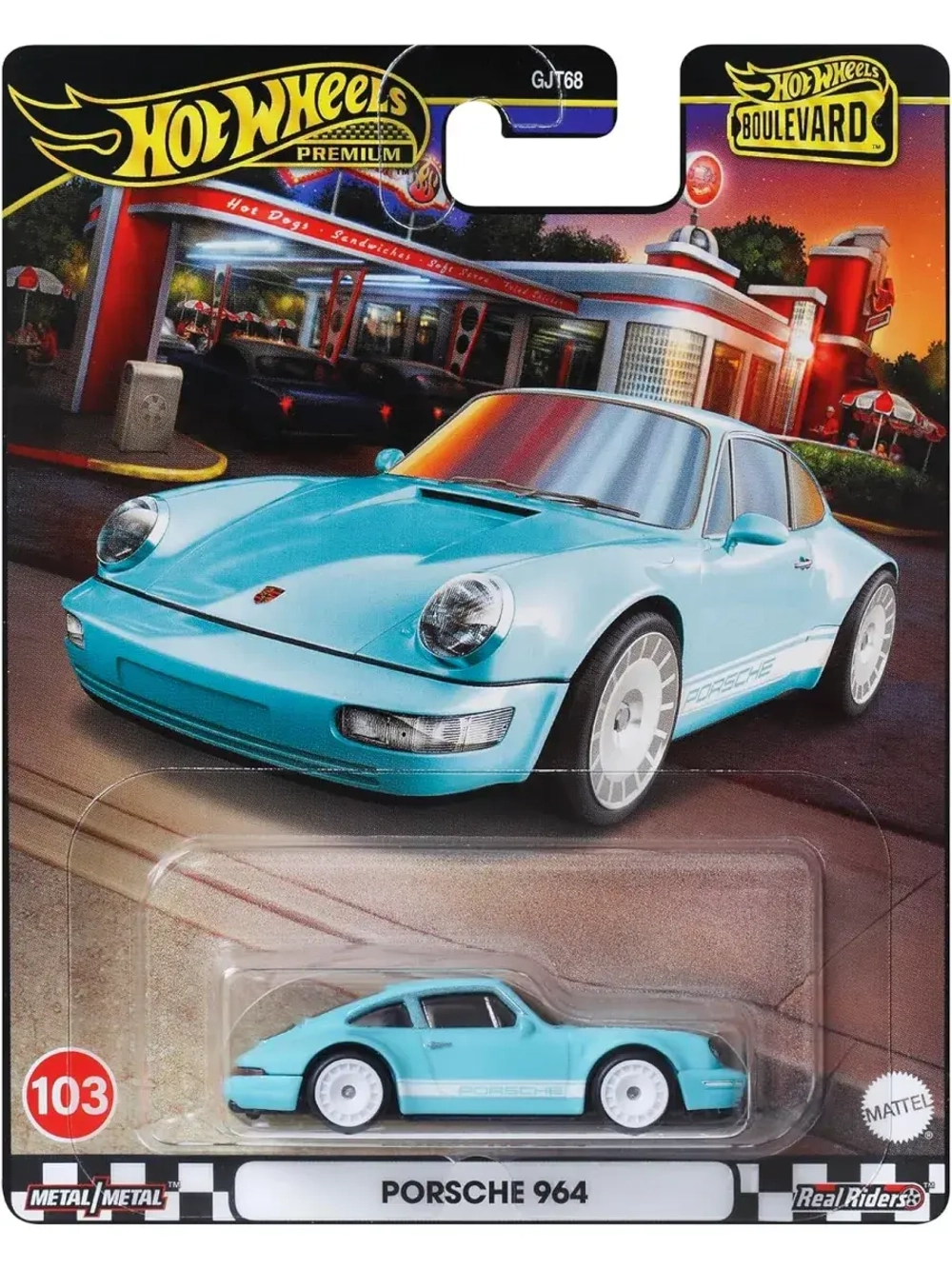 Машинка Хот Вилс Премиум Porsche 964 GJT68 HRT73
