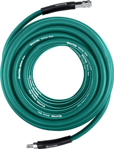 KRAFTOOL 15 м, 10 х1 5 мм, 20 бар, воздушный шланг с поворотными фитингами рапид (06588-15)