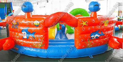 Коммерческий надувной батут "Крабик"