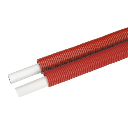 Кожух гофрированный защитный d28мм для м/п трубы d20 красный