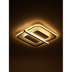 Светильник потолочный светодиодный ЭРА Модерн Franco CLL-1-107W 3K-6K RC BK с ДУ черный