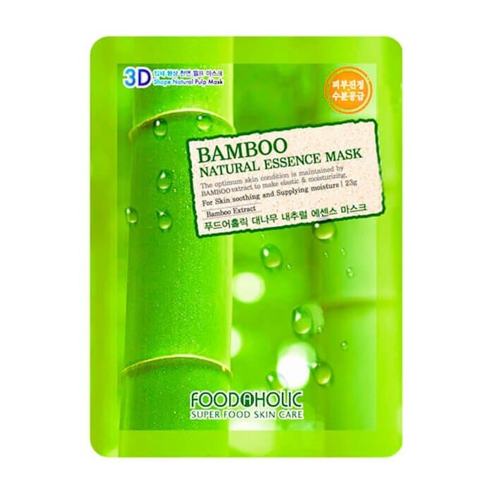 FOODAHOLIC NATURAL ESSENCE MASK #BAMBOO 3D Маска для лица с экстрактом бамбука
