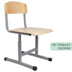 Стул ученический регулируемый "Бюджет", 720-800х380х480 мм, рост 4-6, серый каркас