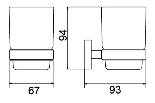 Стакан для зубных щеток Timo Selene 12033/03 Черный