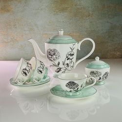 Lenardi 555-119 Чайный сервиз 16пр. 270 мл LEMONGRAS в под.уп.(х4)Костяной фарфор