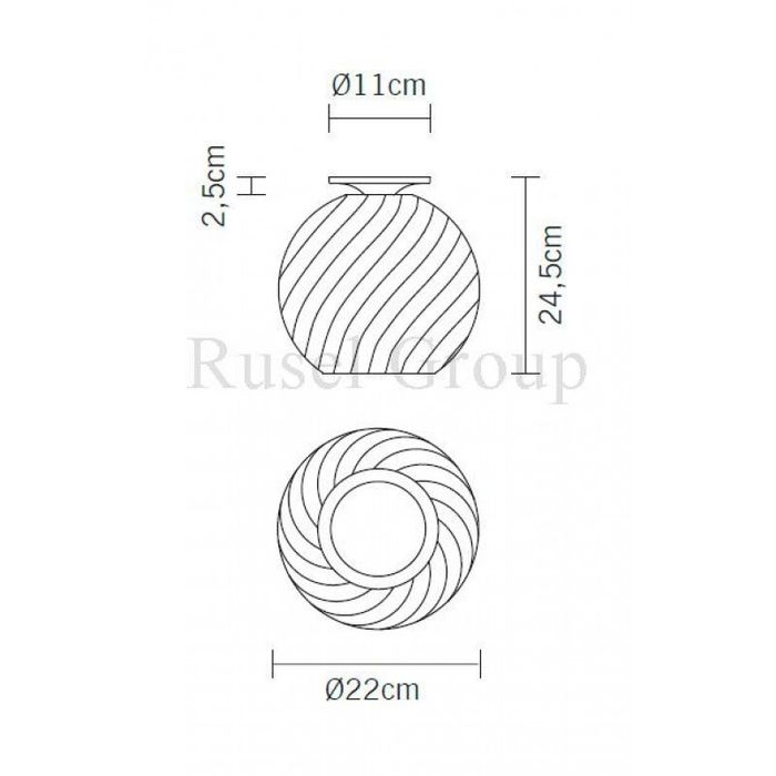 Потолочный светильник Fabbian Swirl D82 E07 00