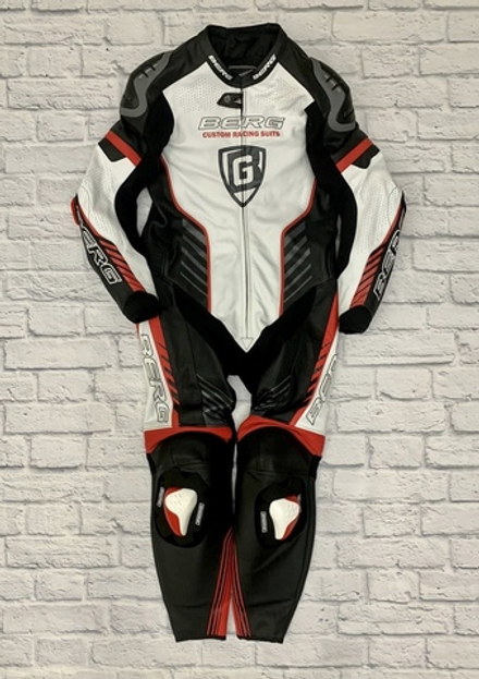 Мотокомбинезон раздельный кожаный BERG Triger Red 52